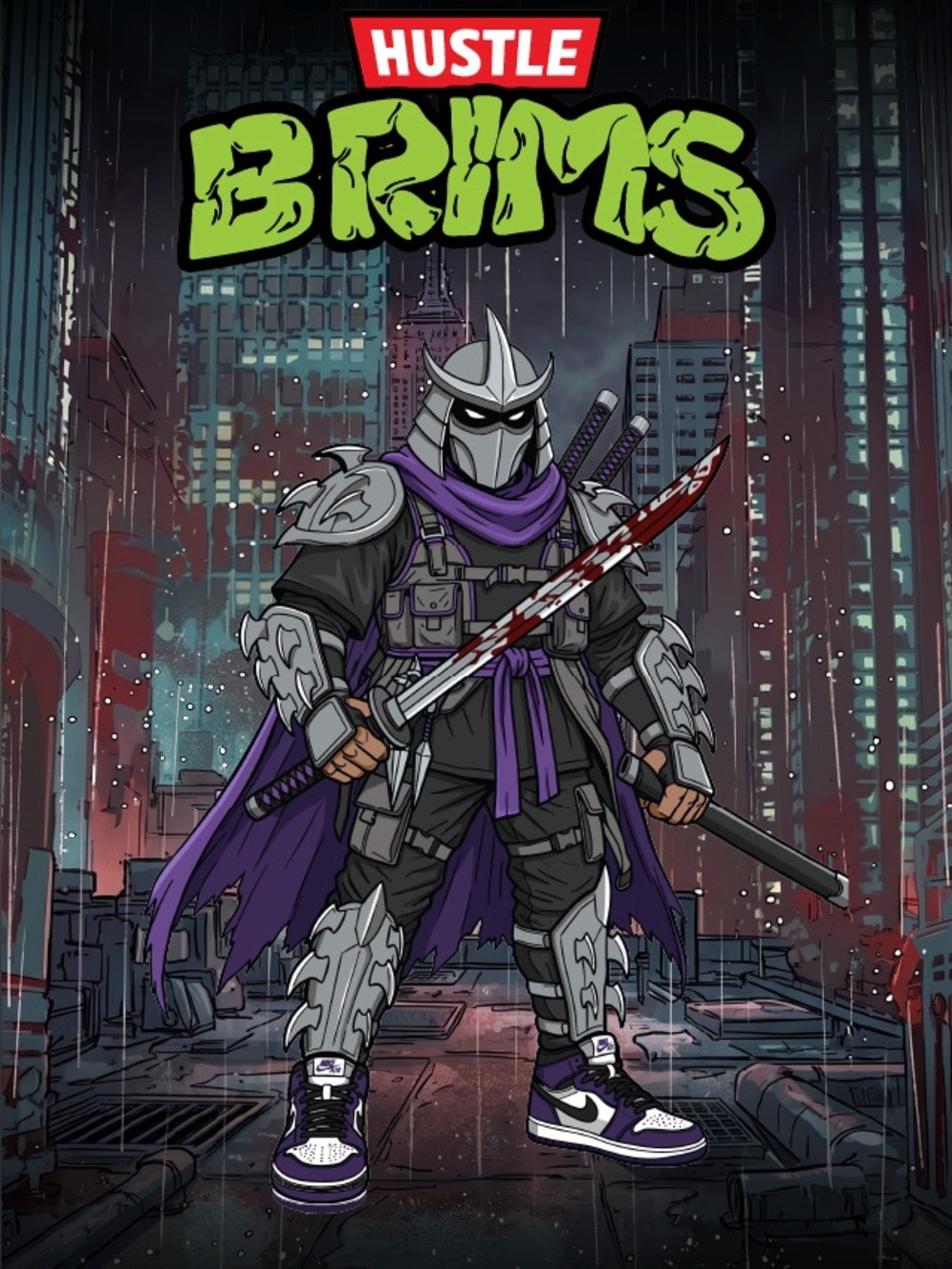 Hustle Brims – Shredder Villain 3D Enamel Pin